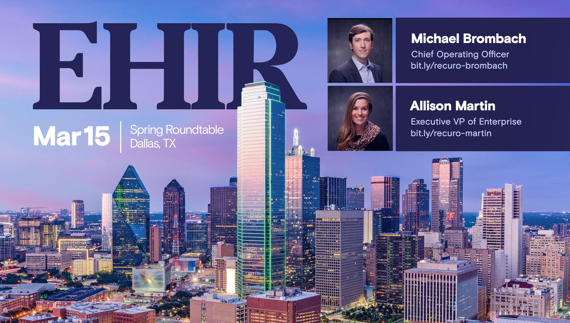 Recuro Health Selected to Present at Employer Health Innovation Roundtable (EHIR)