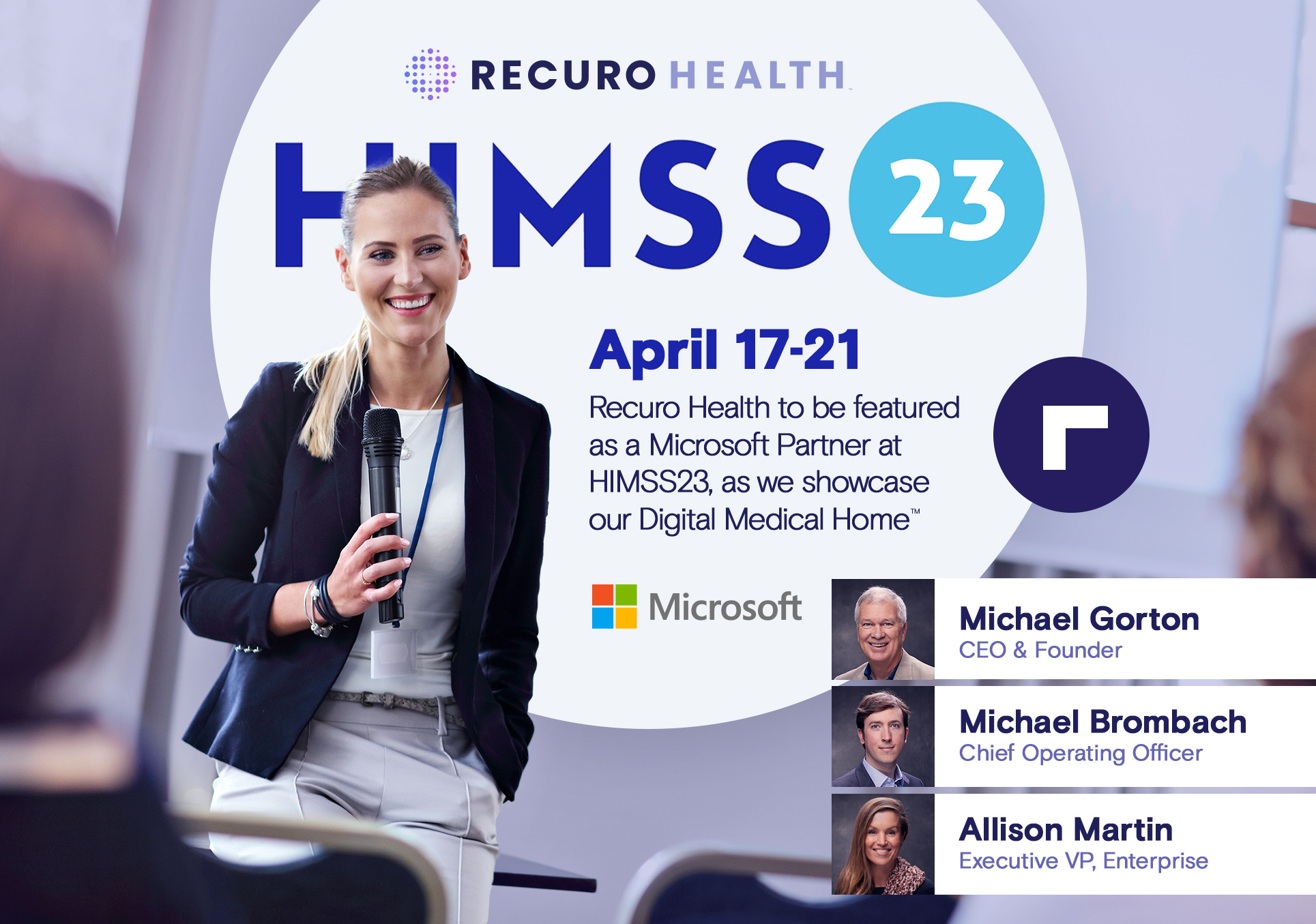 Recuro Microsoft Partners with Recuro at HIMSS23